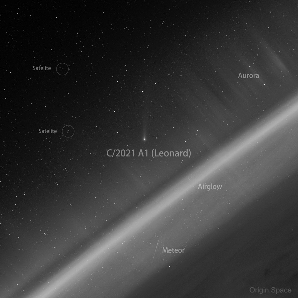 Comet Leonard from Space 
