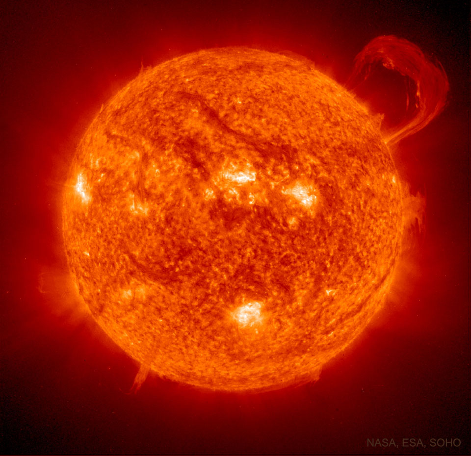 A Solar Prominence from SOHO 